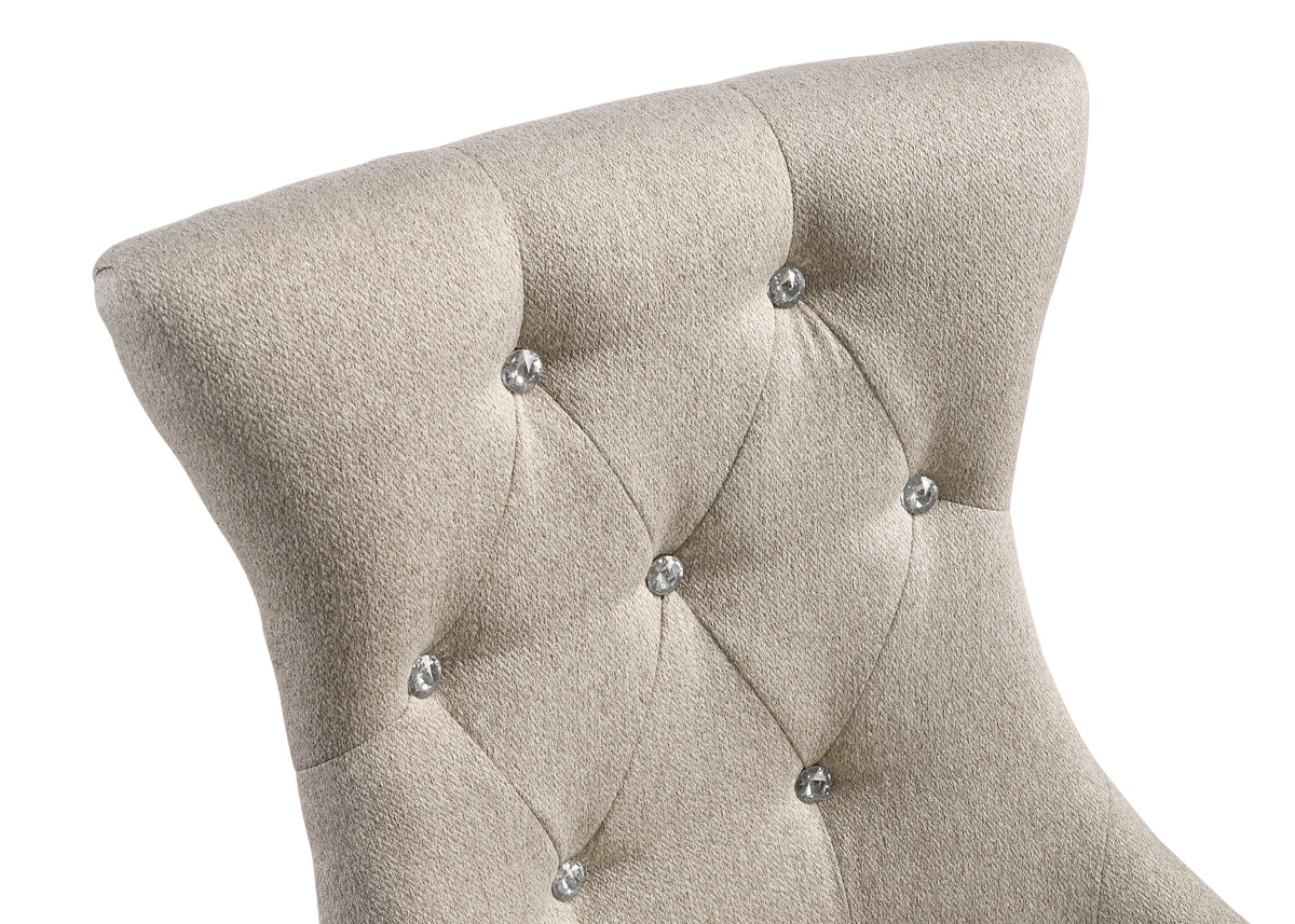 Gabrian - Silla auxiliar de madera reciclada en dos tonos (juego de 2) - Beige/Gris