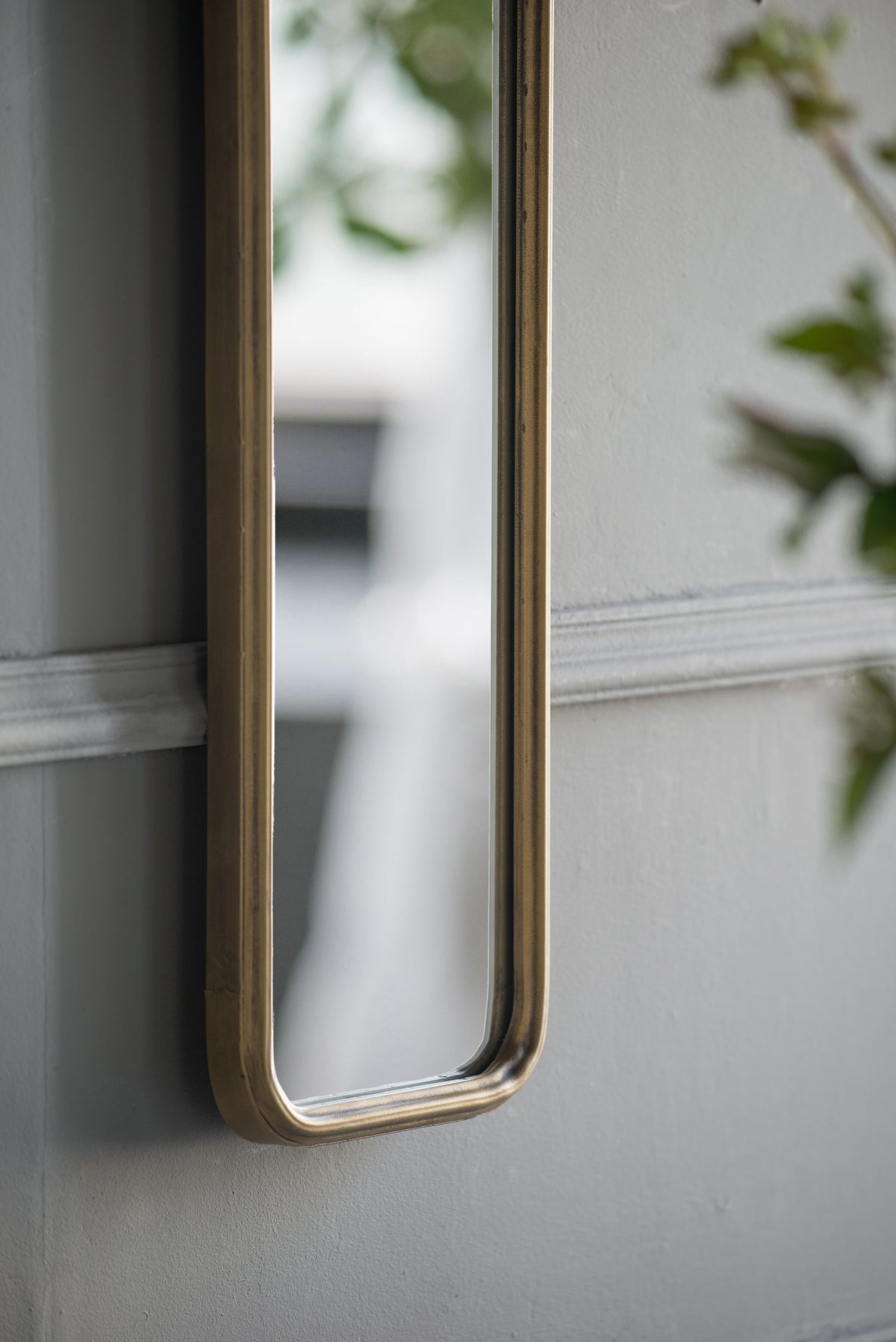 Full Length Mirror With AntiqueMetal Frame, Long Mirror For Hallway Living Room Bedroom Bathroom - Gold