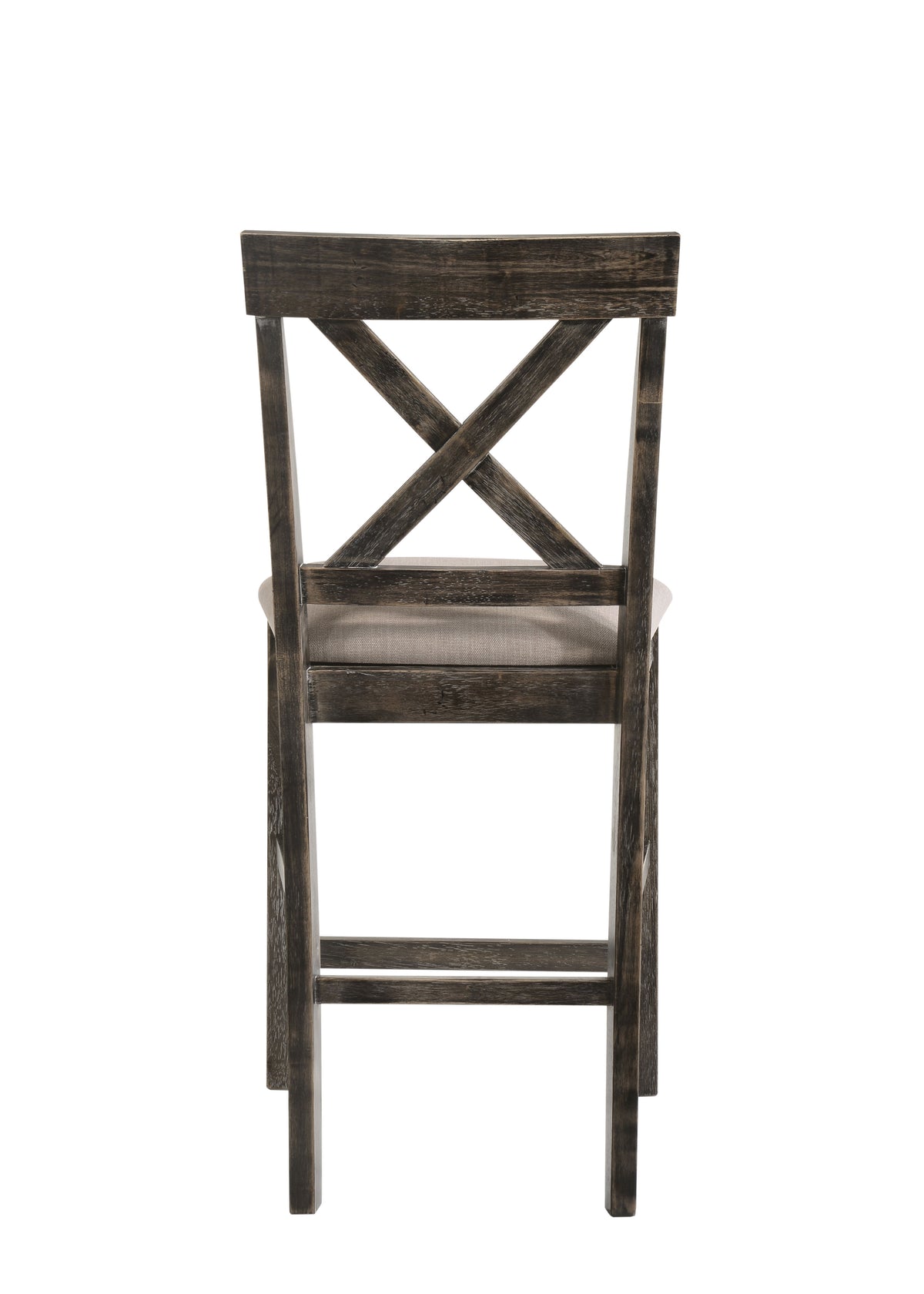 Martha II - Silla de mostrador desgastada (juego de 2) - Gris/Bronceado