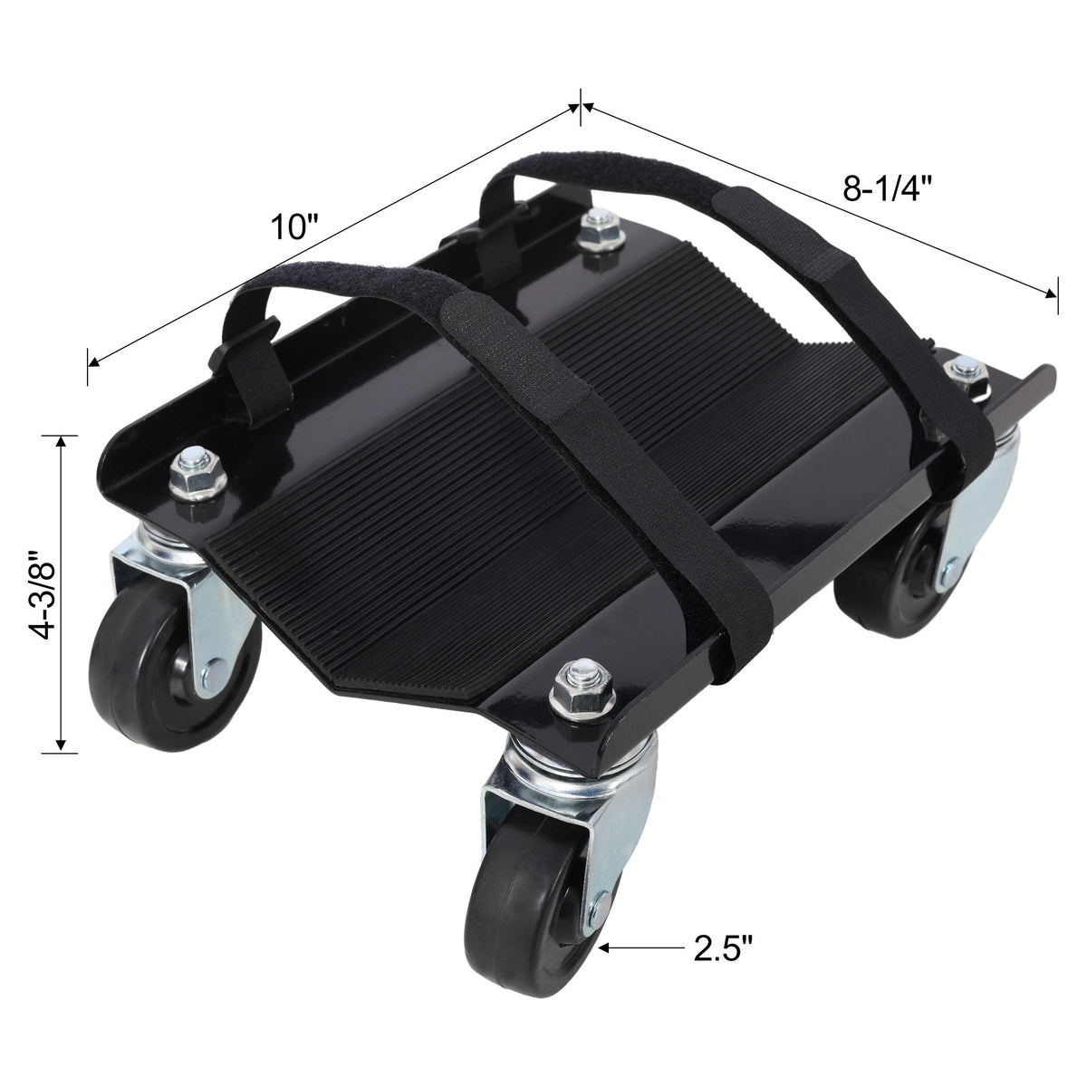 Heavy Duty Snowmobile Dolly With V Slide And Swivel Casters Steel, 1500Lbs Capacity