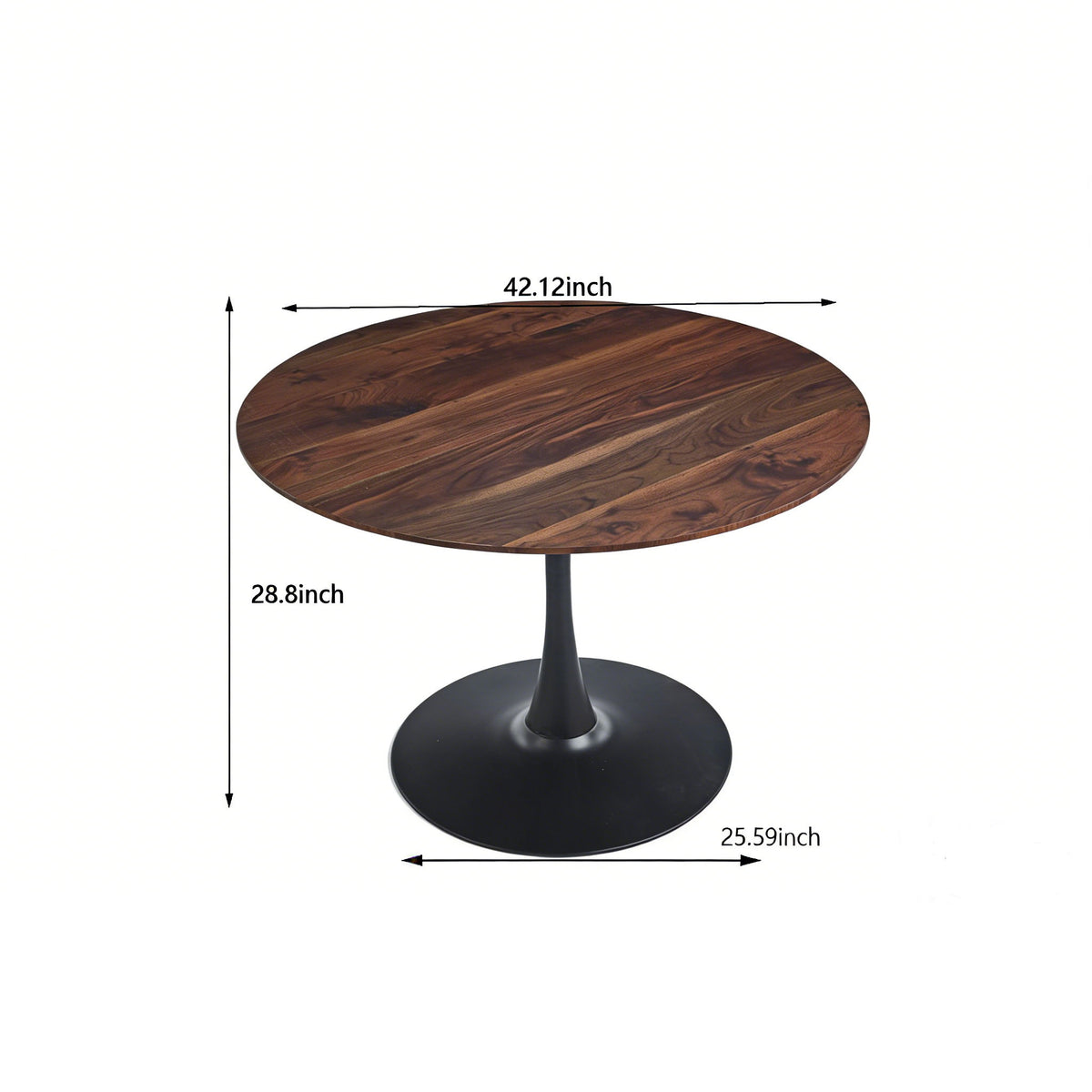 Mid-Century Tulip Dining Table With Round Top
