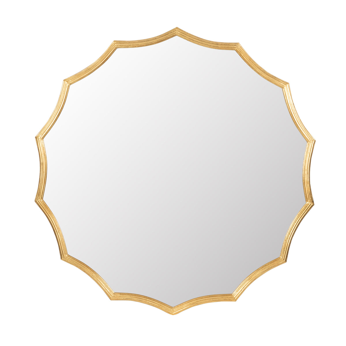 Round Sunburst Wall Mirror With, Wall Decor Mirror For Entryway Bedroom Living Room - Gold
