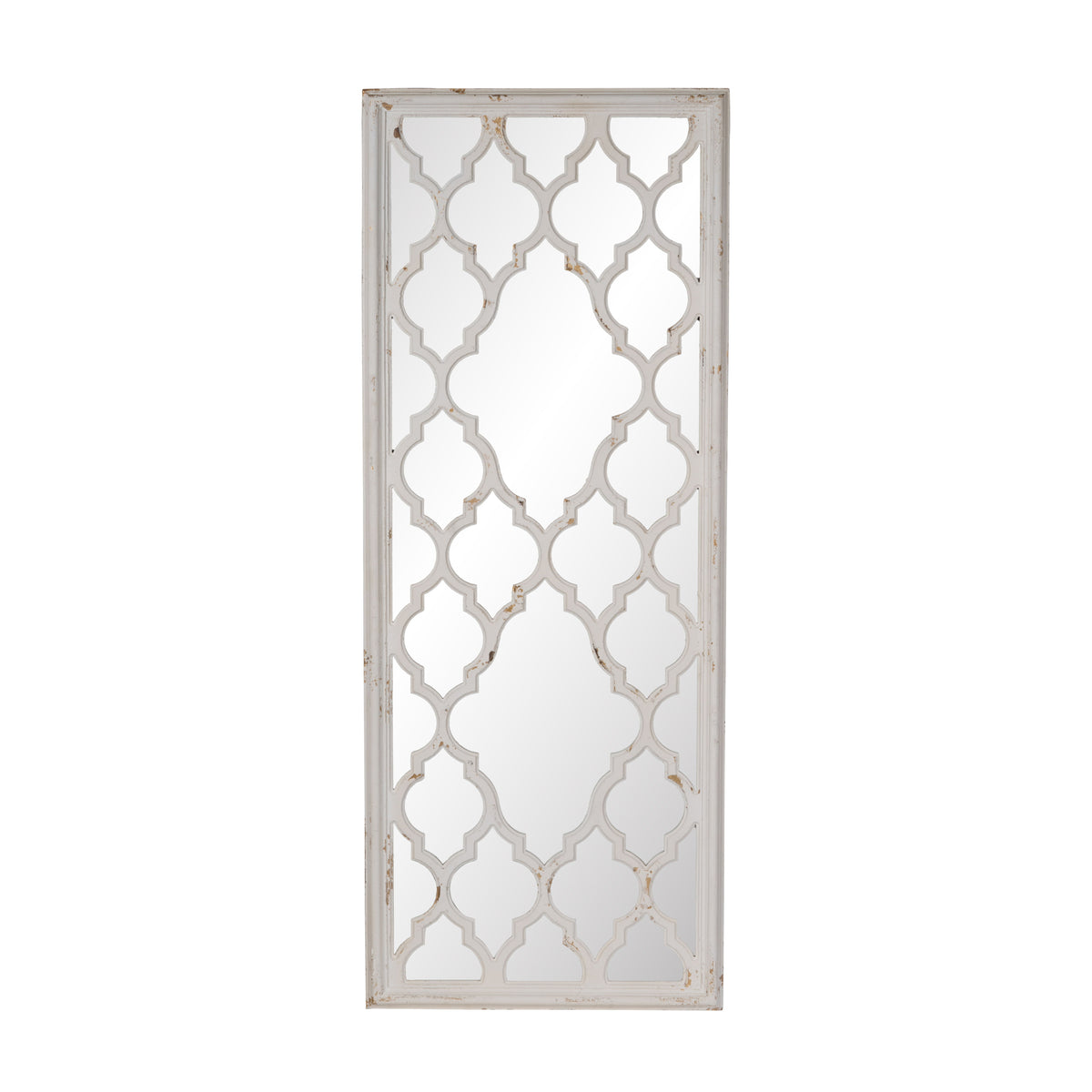 Espejo de suelo envejecido, espejo de cuerpo entero para baño, dormitorio y sala de estar, blanco