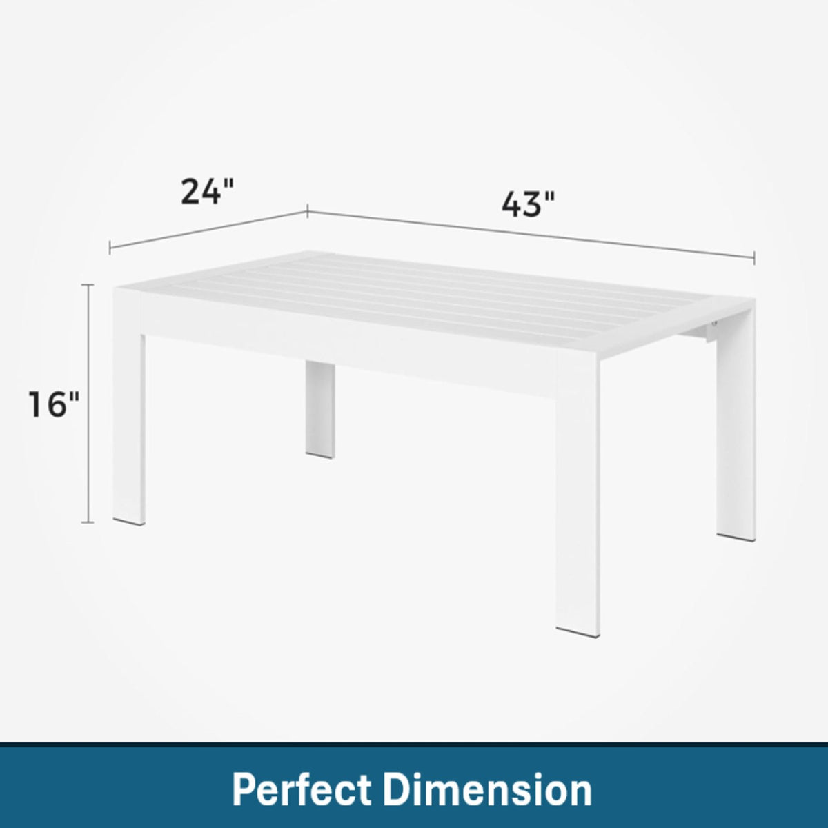 Modern Rectangle Outdoor Coffee Table