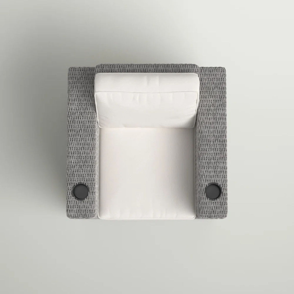 Silla de patio con cojines - Gris