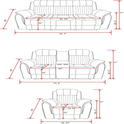 Steban - Transitional Style Living Room Set
