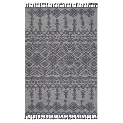 Guros - 6' X 9' Traditional Indoor / Outdoor Area Rug - White / Gray