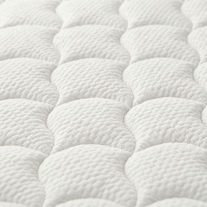 6" Medium Feel Comfort Foam Mattress With Textured Quilted Cover - White - Twin