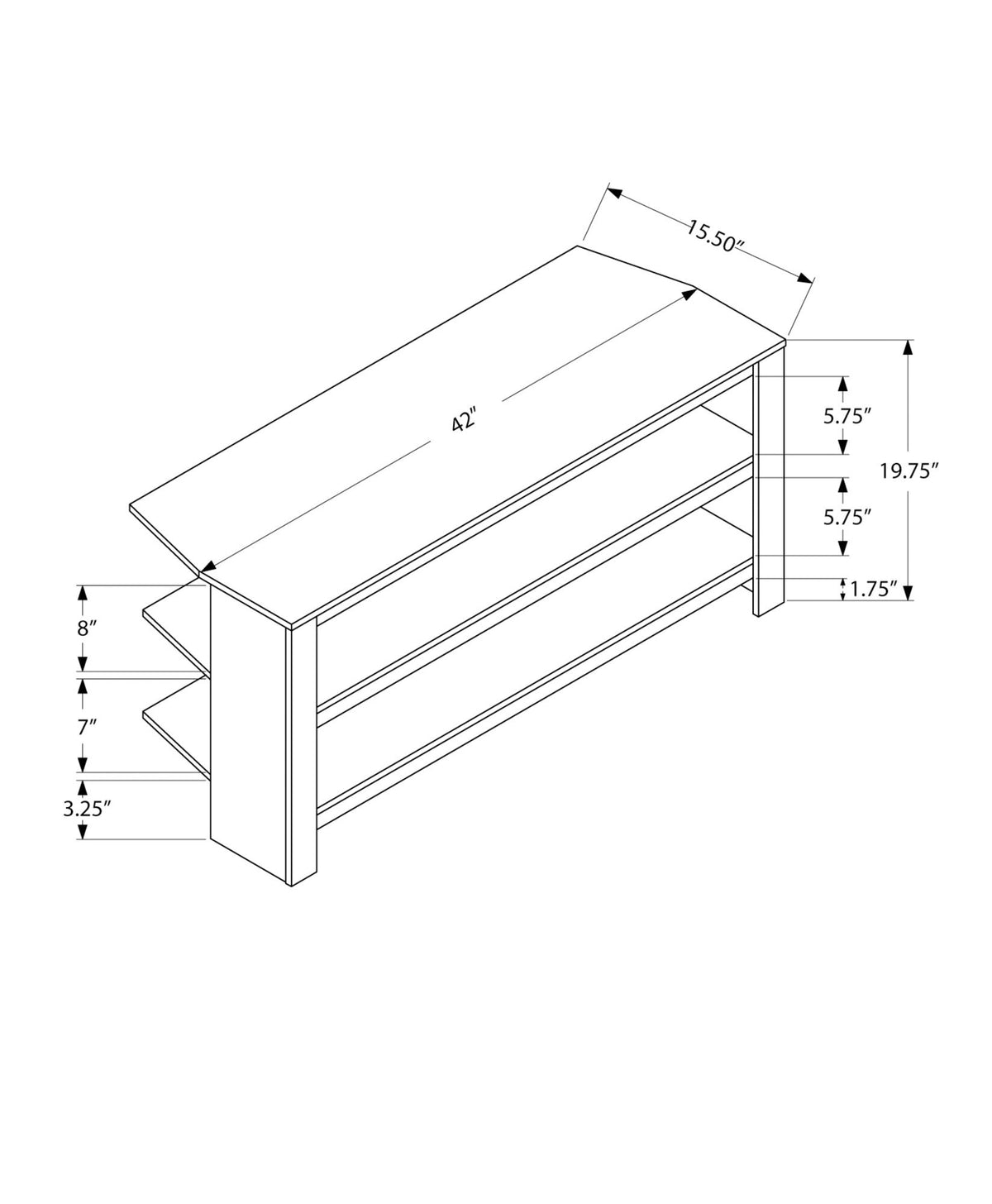 Mueble de TV, consola, centro de entretenimiento multimedia, estantes de almacenamiento, contemporáneo y moderno - Cereza