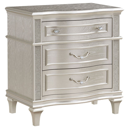Evangeline - 3 Drawer Nightstand - Oak