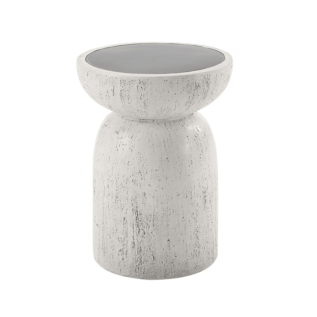 Dylana - Mesa auxiliar de hormigón con fibra natural - Gris