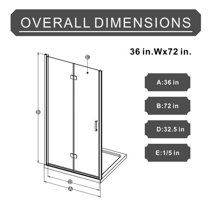 Goodyo - Frameless Glass Shower Door Bifold