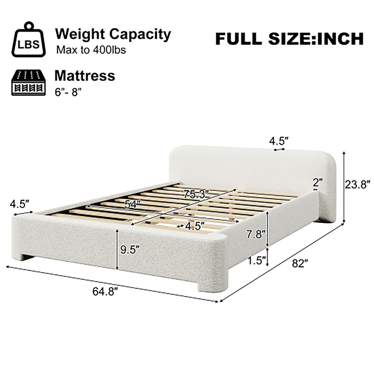 Cozy Bouce Upholstered Bed