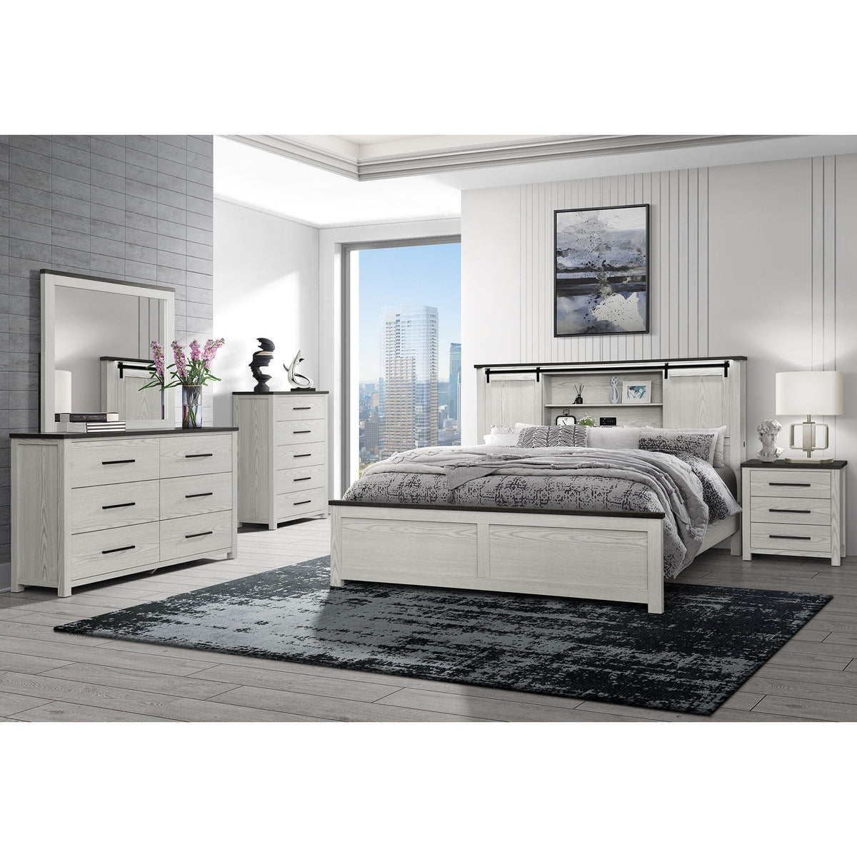 Avery - Bed With Bookcase Headboard