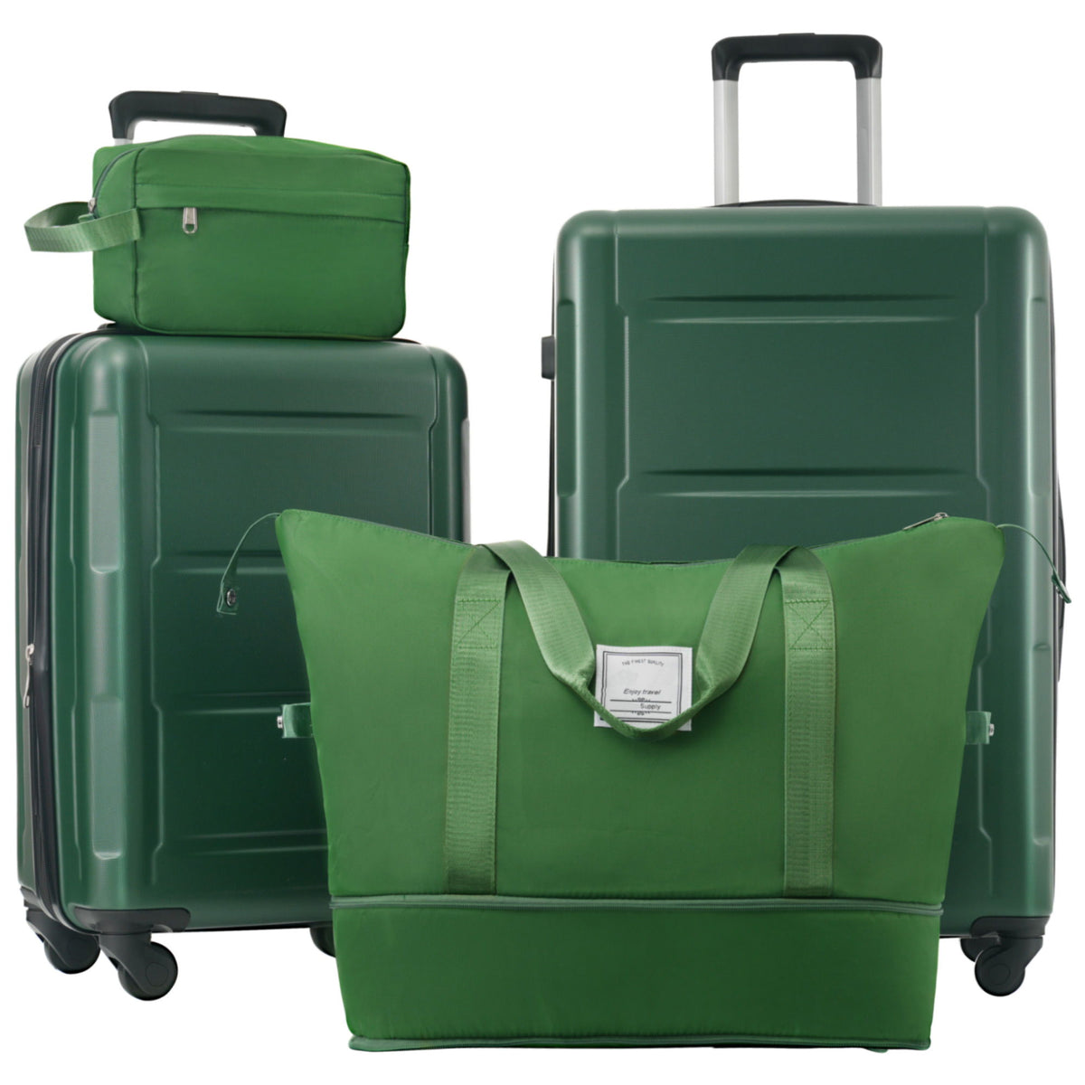 Juego de 2 maletas con ruedas giratorias extensibles, maleta ligera de ABS con cerradura TSA de 20"/24"