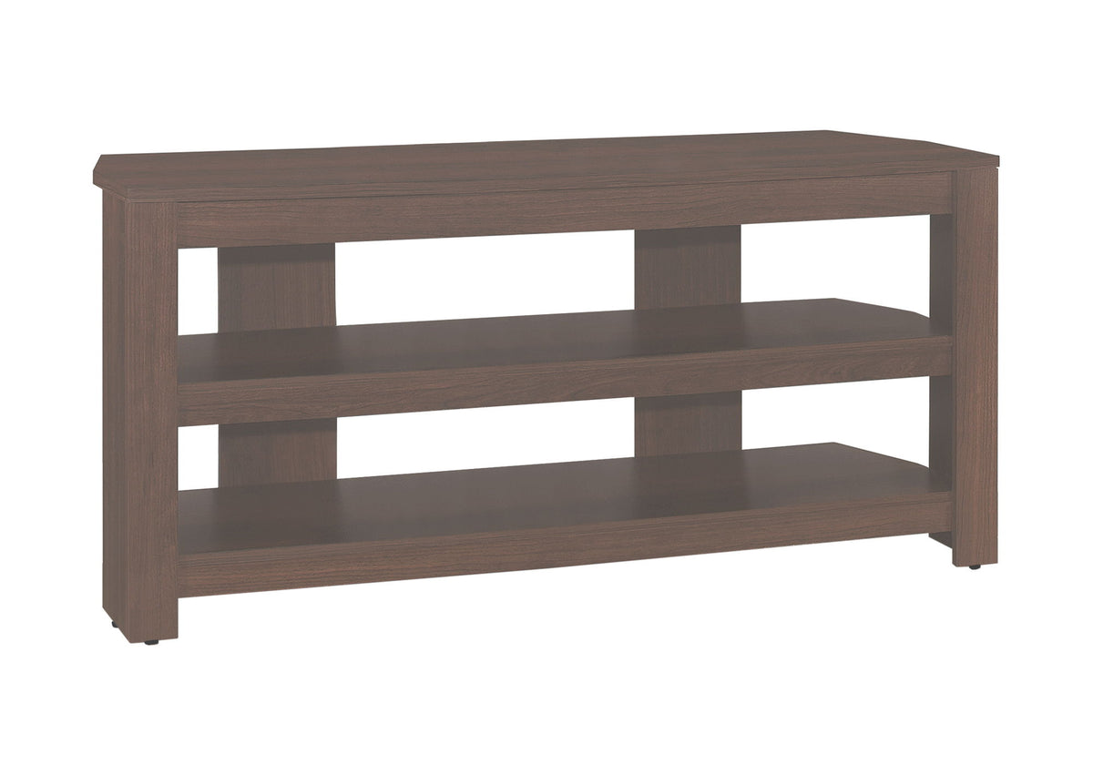 Mueble de TV, consola, centro de entretenimiento multimedia, estantes de almacenamiento, contemporáneo y moderno - Cereza