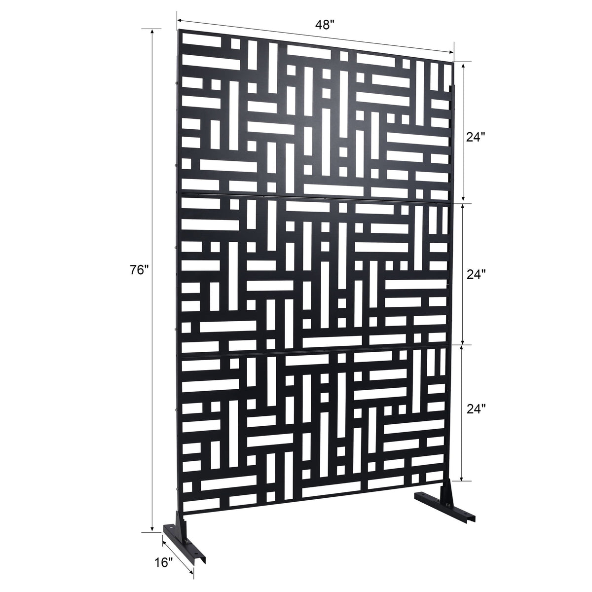 Decorative Freestanding Metal Privacy Screen For Indoor & Outdoor Use
