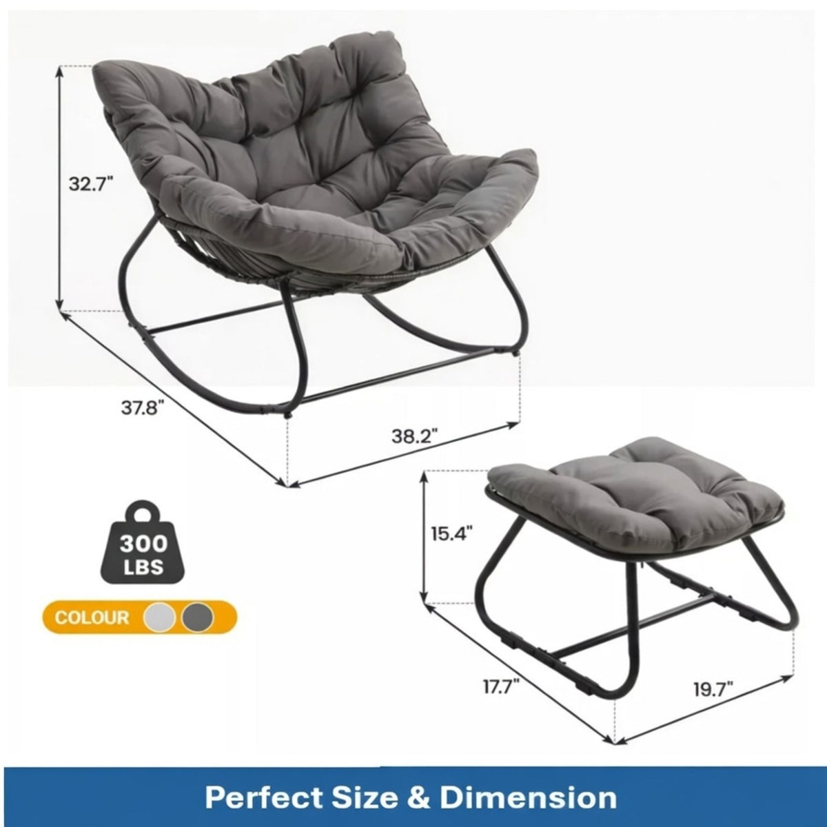 Egg Rocking Chair With Ottoman