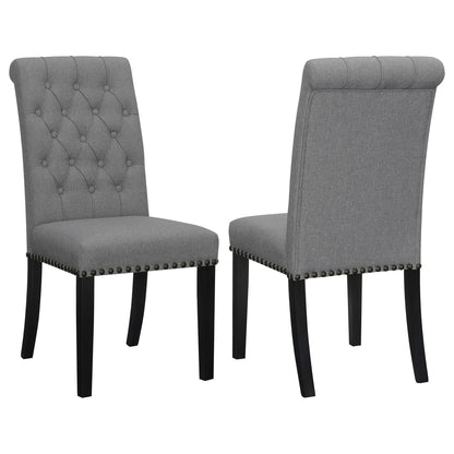 Tufted Rolled Backrest Side Chairs (Set of 2)