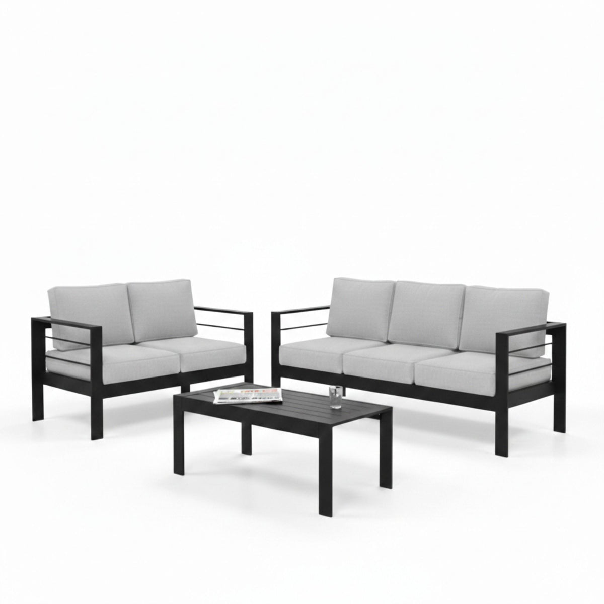 Outdoor Patio Set, All-Weather With Thick Cushions
