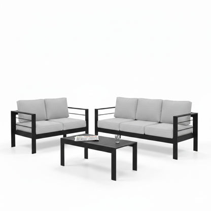 Outdoor Patio Set, All-Weather With Thick Cushions