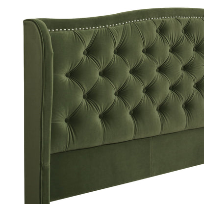 Marcella - Upholstered Shelter Headboard Bed