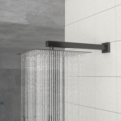 Luxury Rain Fixed Shower Head 12" Square Oil Rubbed Bronze Stainless Steel - Oil-Rubbed Bronze