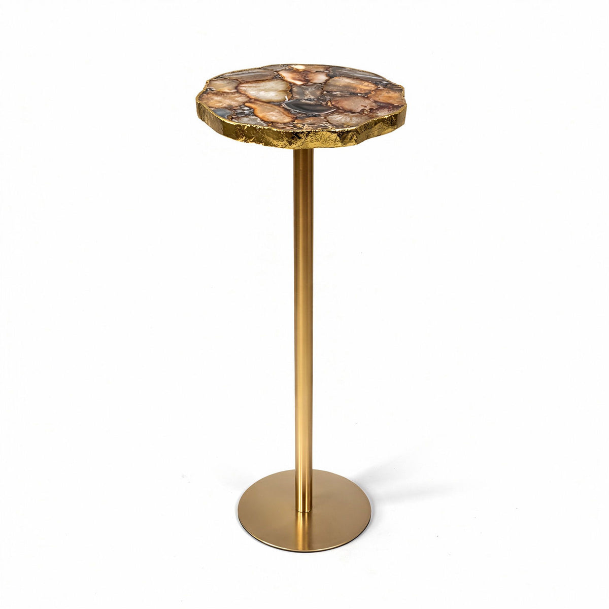 Champaign - Round Accent Table - Gold