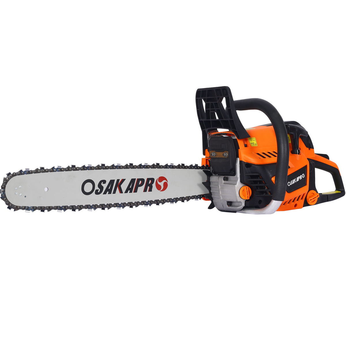 Professional Gasoline Chainsaw 20" 52Cc For Tree And Wood Cutting - Orange