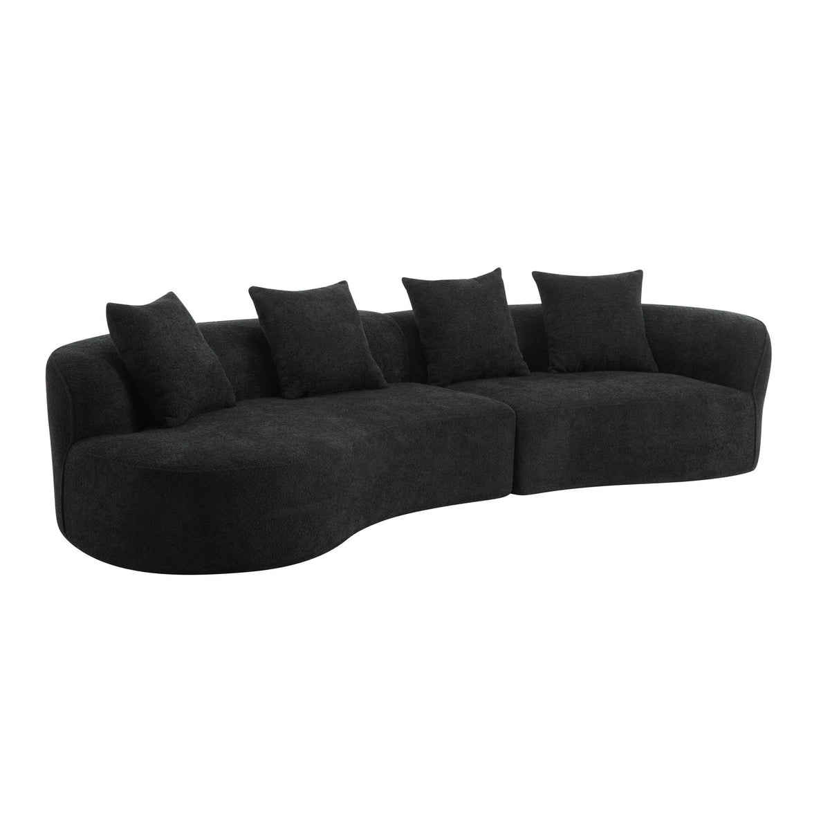 Elegant Curved Sectional Sofa With Full Foam Comfort
