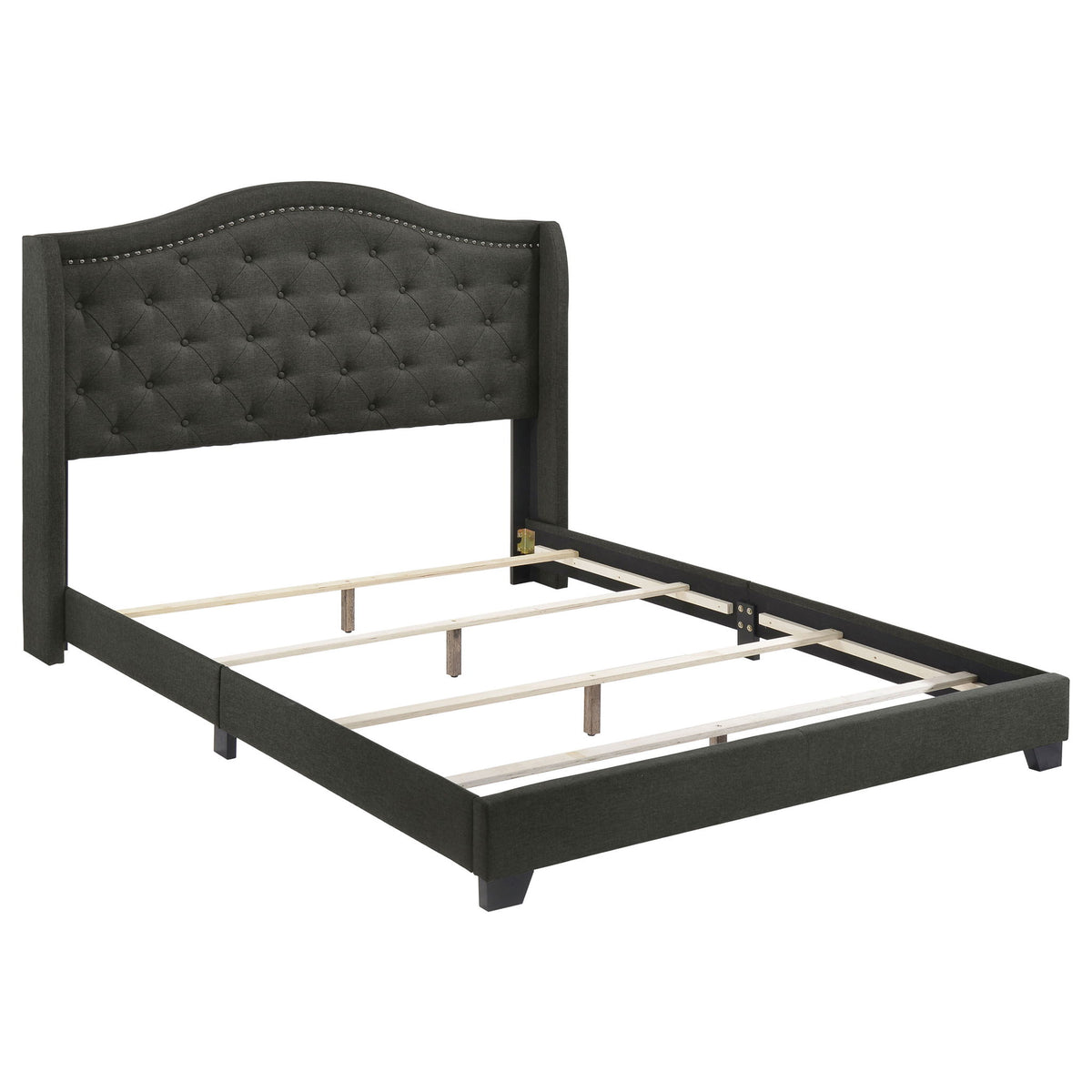 Maassluis - Bed With Button Tufted Headboard