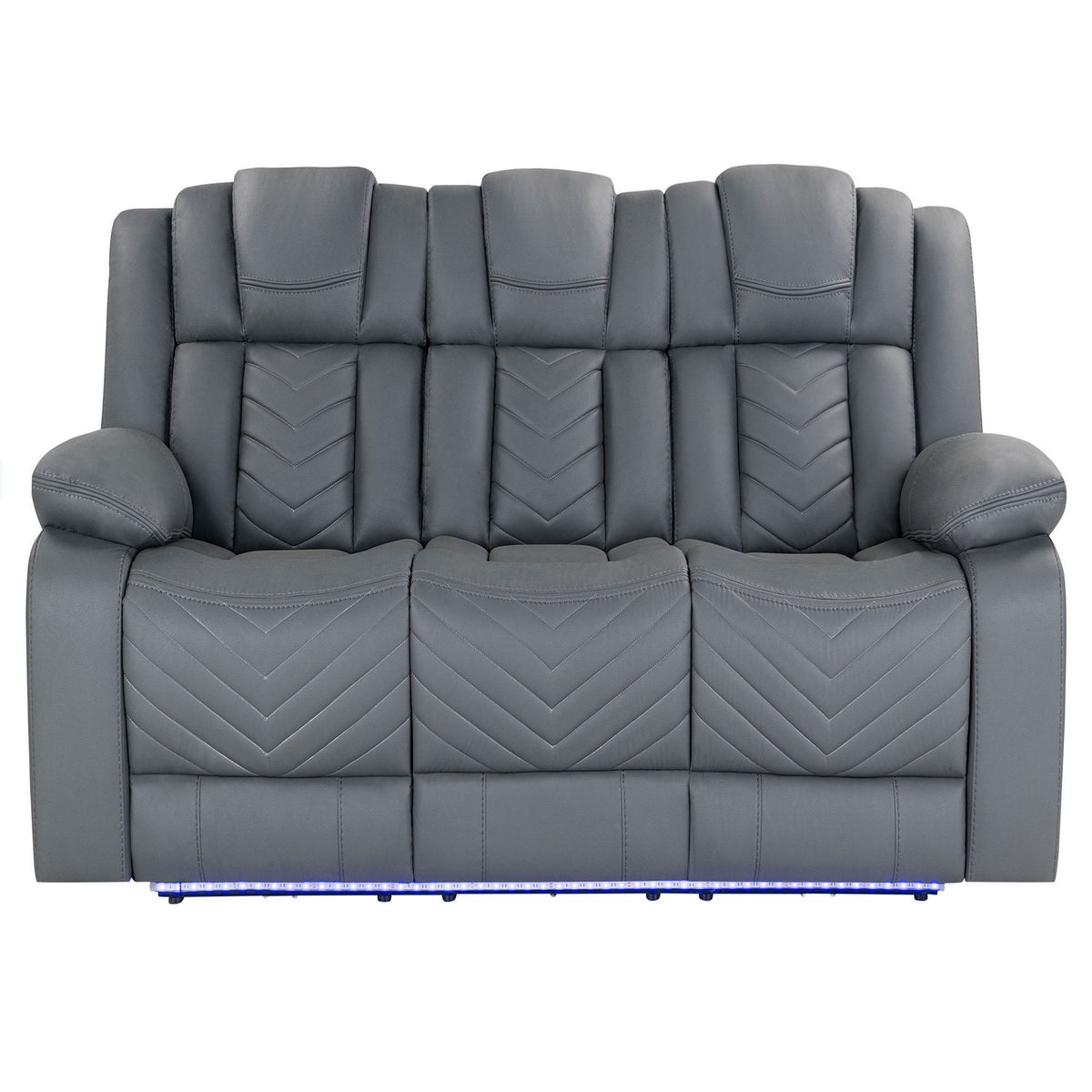 Raize - Sofá reclinable eléctrico de 10 plazas con DDT, inodoro y LED - Gris