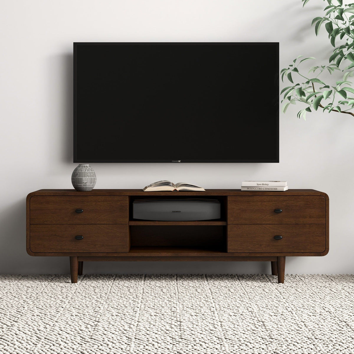 Alexa - TV Stand - Dark Brown / Wood