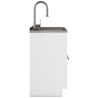 Metro - Mueble de lavandería, grifo y fregadero de acero inoxidable