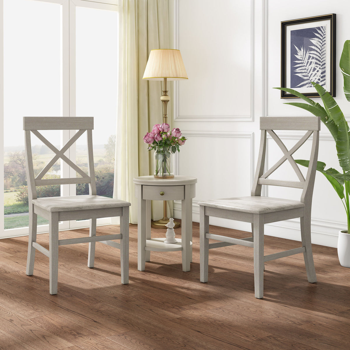 Plethora - Dining Chair With X Shaped Back (Set of 2)