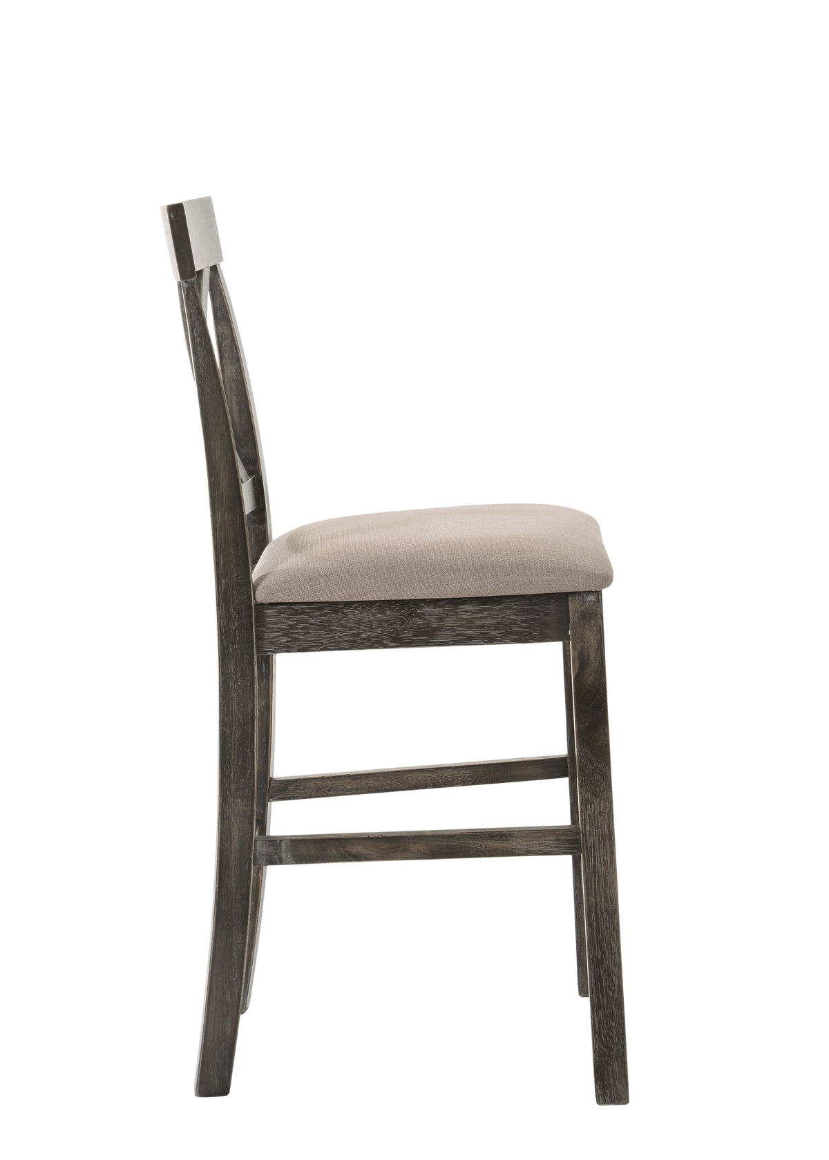 Martha II - Silla de mostrador desgastada (juego de 2) - Gris/Bronceado