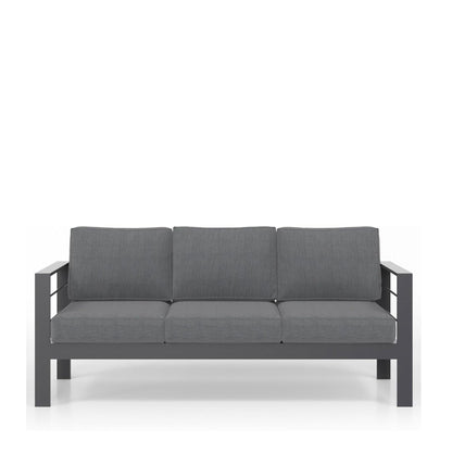 All-Weather Patio Sofa With Cushions, 3 Seat Outdoor Couch