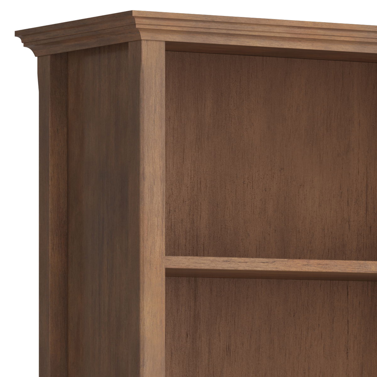 Amherst - 5 Shelf Bookcase - Rustic Natural Aged Brown