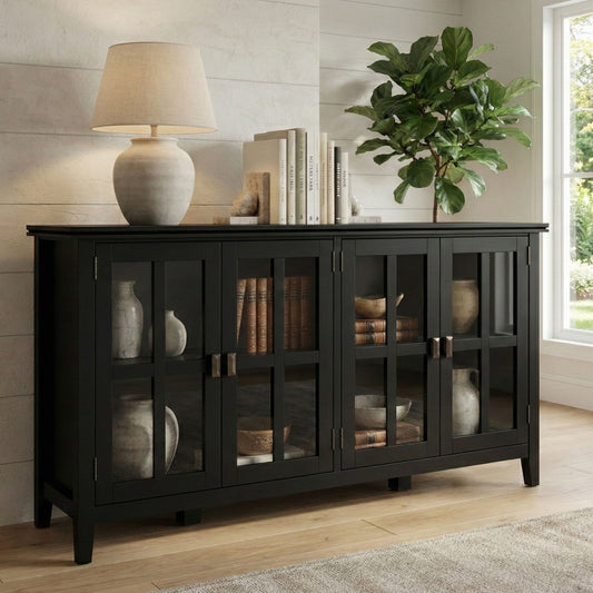 Artisan - Handcrafted Wide 4 Door Storage Cabinet