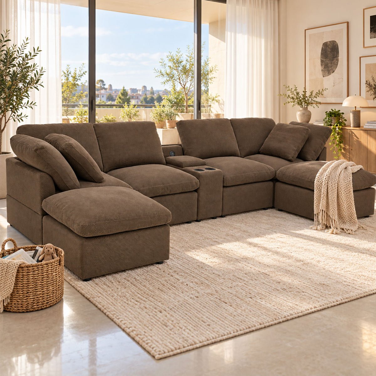Modular Cloud Sofa, Freely Configurable Corner, Living Room Furniture