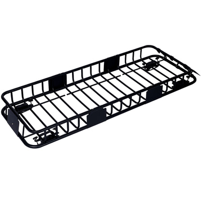 Motoring Rooftop Cargo Carrier Basket Steel, Universal Fit Roof Rack