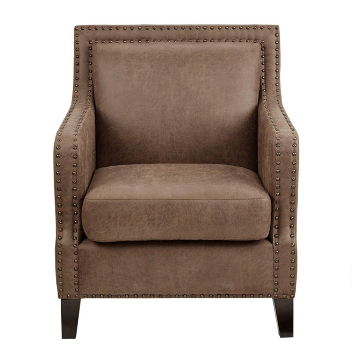Shasta - Accent Chair With Nail Buttons - Brown