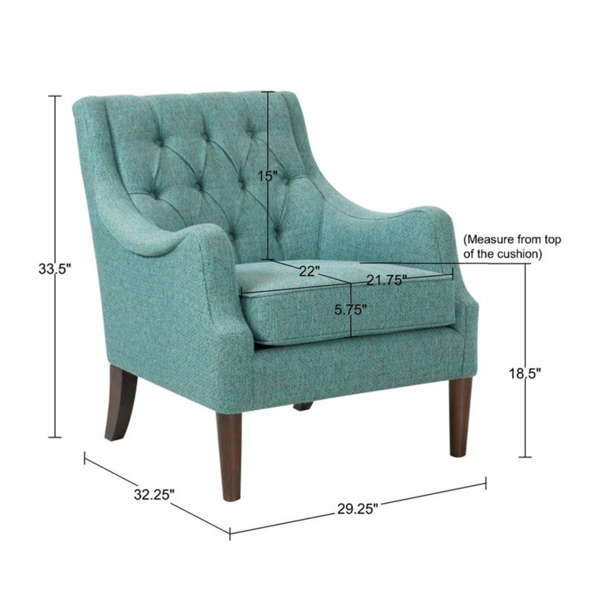 Button Tufted Accent Chair Vintage Style
