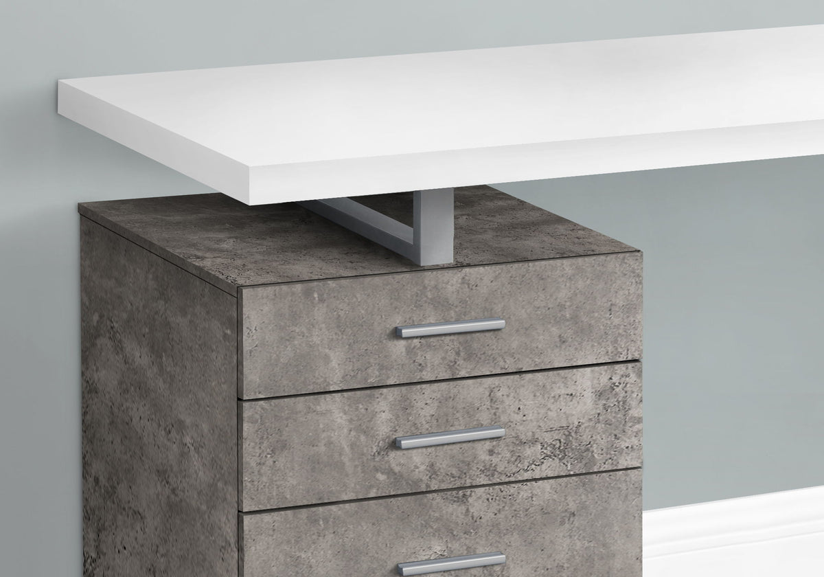 Computer Desk For Home Office, Laptop, Left, Right Set - Up, Storage Drawers - White