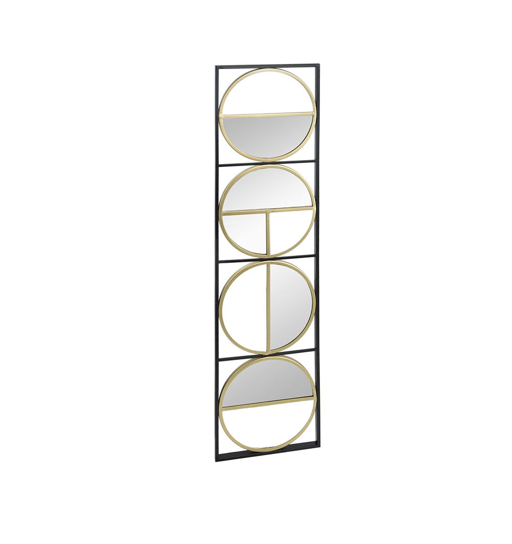 Eclectic Styling Metal Beaded Wall Mirror With Contemporary Design For Bedroom, Liveroom & Entryway