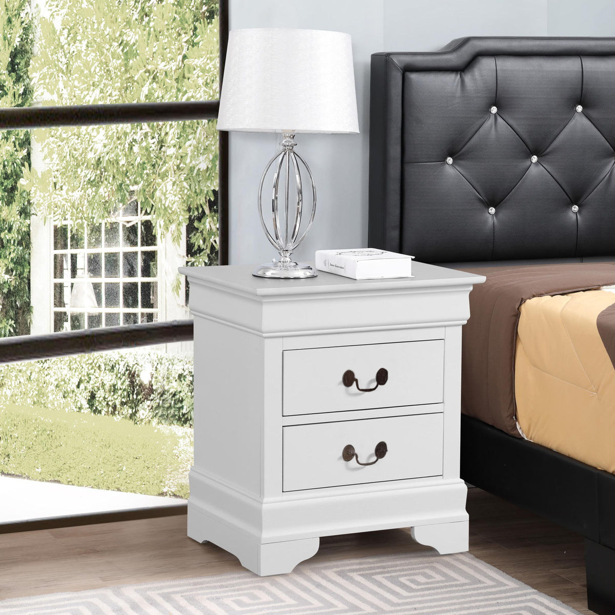 Louis Phillipe - Mesilla de noche - Madera