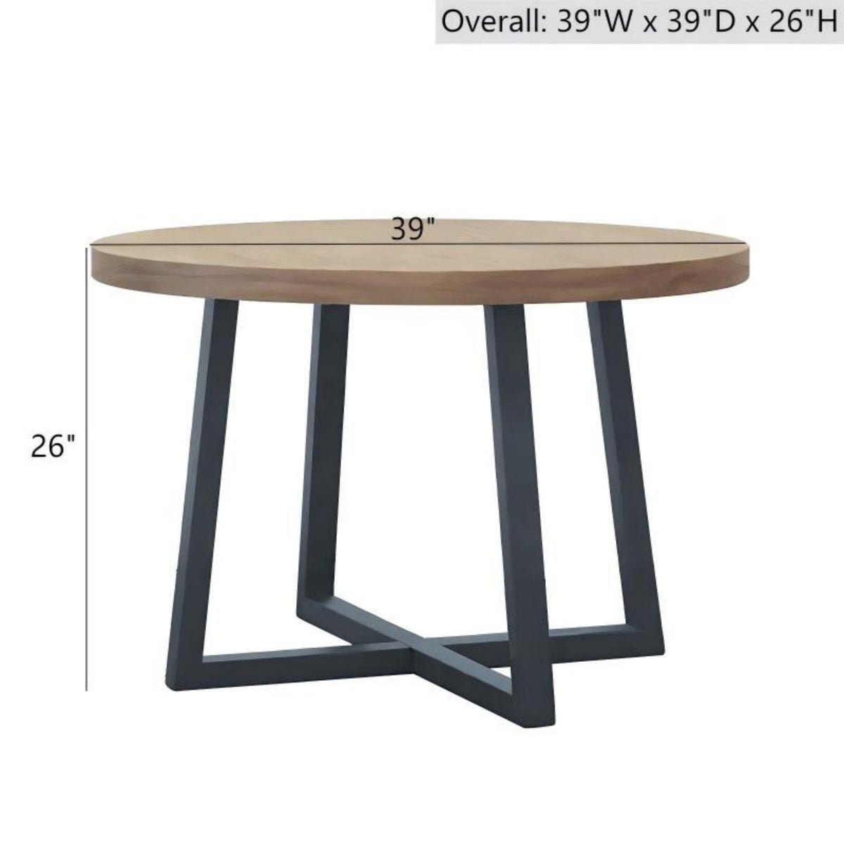 Round Dining Table - Wheat