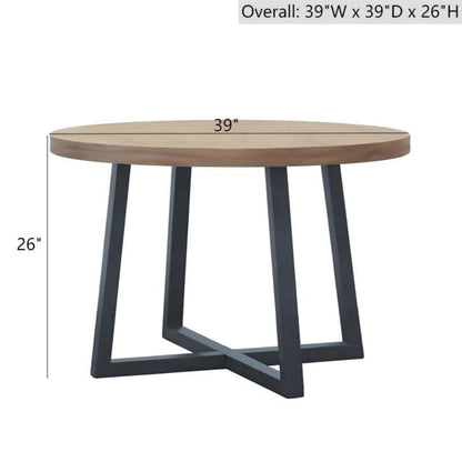 Round Dining Table - Wheat