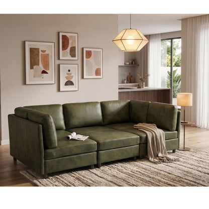 Upholstered Modular Sectional With Custom Configuration And Removable Cushions