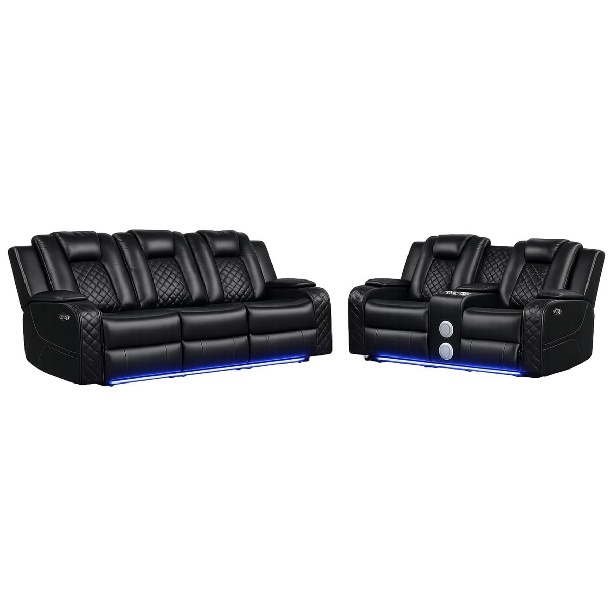 Benz - LED & Power Recliner With Adjustable Headrests And Ambient LED Lighting